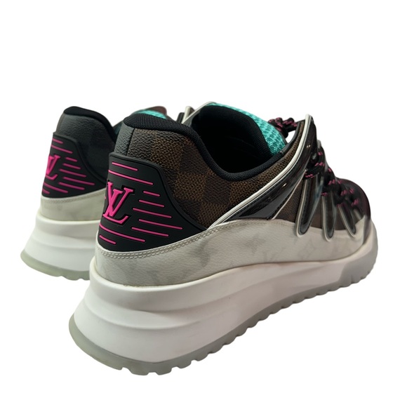 Louis Vuitton Multicolor Coated Canvas and Leather Zig Zag Lace Up Sneakers - Picture 2 of 5